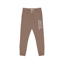 Load image into Gallery viewer, Fleece Sweatpants — 'Strong Like Those Shoes' Vertical Text Joggers
